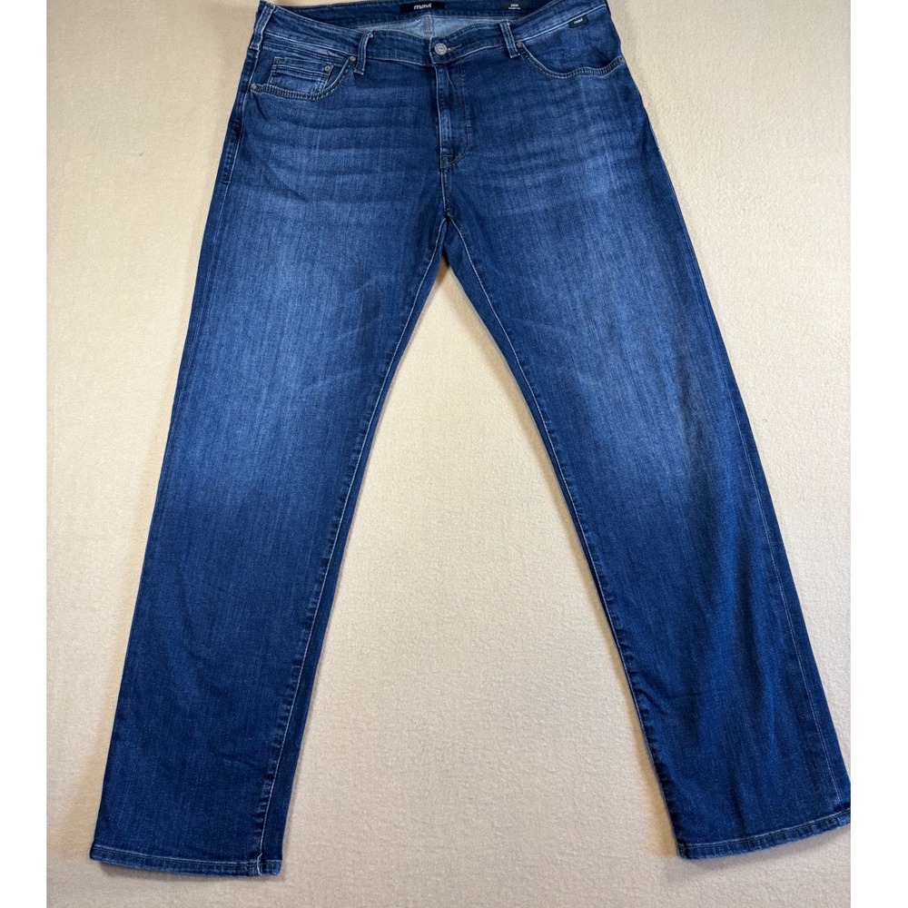Mavi Zach Straight Leg Jeans Mens 38x34 Blue Medium Wash Denim M0045331206